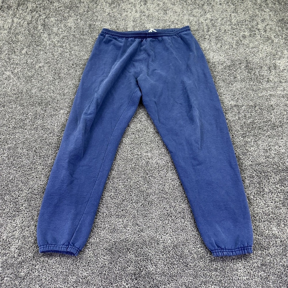 Cheetah Sweatpants Mens Large Blue Fleece Jogger Elastic Waist Cuffed Lounge